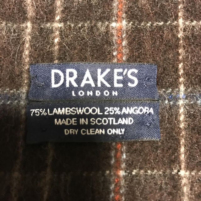 DRAKES(ドレイクス)の【中古】Drake's　チェックマフラー メンズのファッション小物(マフラー)の商品写真