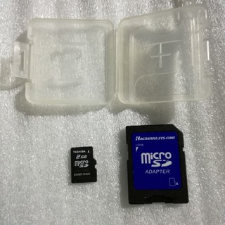 トウシバ(東芝)のマイクロSDカード(2GB)　アダプターとケース付き(PC周辺機器)