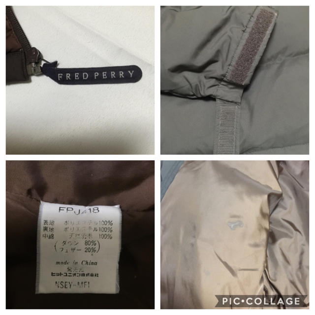 FRED PERRY(フレッドペリー)の【送料込】FRED PERRY ダウンジャケット サイズＭ メンズのジャケット/アウター(ダウンジャケット)の商品写真