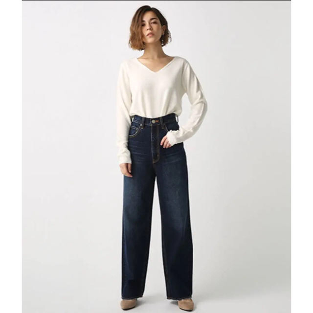 AZUL by moussy(アズールバイマウジー)のAZUL BY MOUSSY ハイウエストワイドデニム レディースのパンツ(デニム/ジーンズ)の商品写真