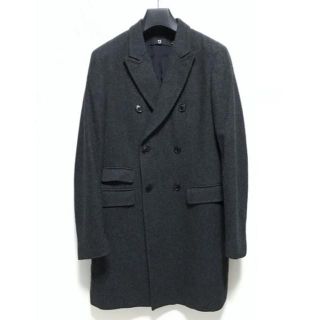 ユニクロ(UNIQLO)の【良好】ユニクロ ＋J 羊毛 ダブル チェスターコート M チャコールグレー(チェスターコート)