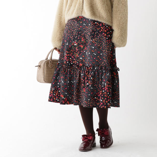 Couture Brooch(クチュールブローチ)のフラワープリント ロングスカート レディースのスカート(ロングスカート)の商品写真