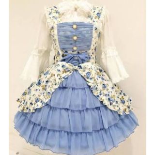 メタモルフォーゼ metamorphose 花柄シフォンフリルJSK