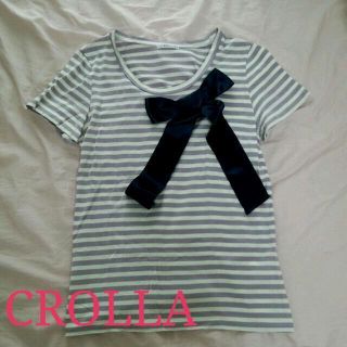 クローラ(CROLLA)のCROLLA　リボンTシャツ(Tシャツ(半袖/袖なし))