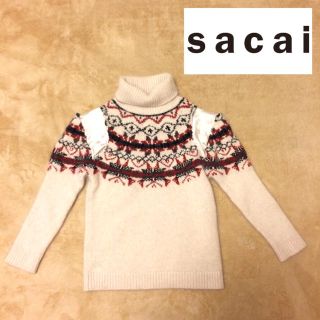 サカイ(sacai)の【sacai】◼︎ノルディック柄タートルニット◼︎(ニット/セーター)