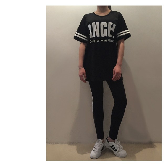 4L 新品 半袖Tシャツ+ショートパンツレギンス 黒 大きいサイズ スポーツ