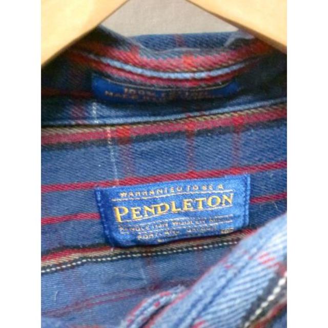 PENDLETON(ペンドルトン)のペンドルトンブルーネルシャツUSA古着アメカジ一点物M  メンズのトップス(シャツ)の商品写真