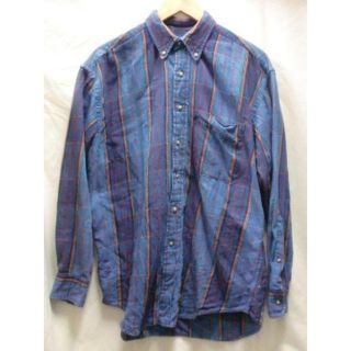 ペンドルトン(PENDLETON)のペンドルトンブルーネルシャツUSA古着アメカジ一点物M (シャツ)