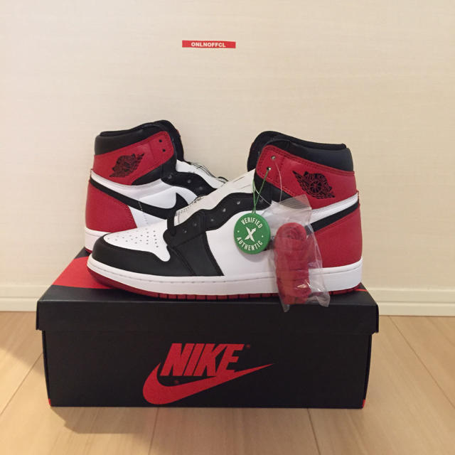 【再入荷】NIKE AIR JORDAN 1 BLACK TOE 27cm