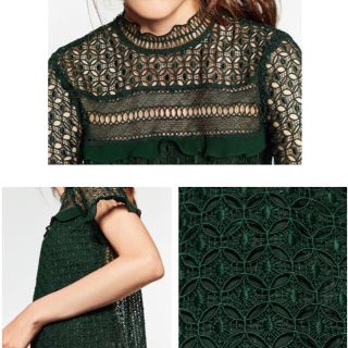 ザラ(ZARA)のレーストップス ZARA(カットソー(半袖/袖なし))