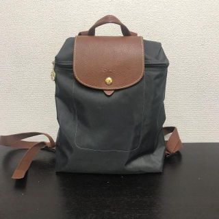 ロンシャン(LONGCHAMP)のロンシャン　バックパック　グレー　ナイロン(リュック/バックパック)