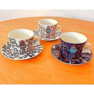 イッタラ(iittala)の新品 イッタラTAIKA コーヒーカップ&ソーサー 3客セット 正規品 送料込(グラス/カップ)