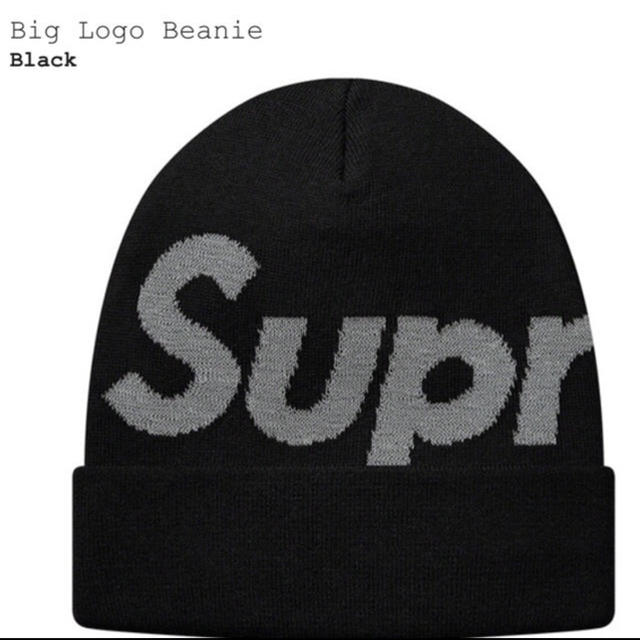 即完売 Supreme big logo beanie帽子