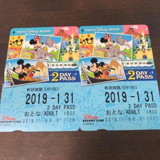 ディズニー(Disney)のディズニーリゾートライン 2DAY PASS(遊園地/テーマパーク)