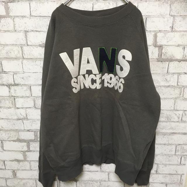 VANS(ヴァンズ)の【90s】VANS ビック刺繍入りスウェットレッドパッチ付 Mサイズ メンズのトップス(スウェット)の商品写真