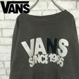 ヴァンズ(VANS)の【90s】VANS ビック刺繍入りスウェットレッドパッチ付 Mサイズ(スウェット)