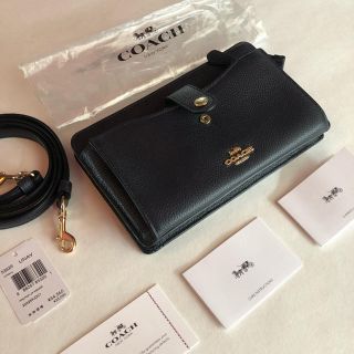 コーチ(COACH)のCOACH お財布 ショルダー バッグ ネイビー (財布)