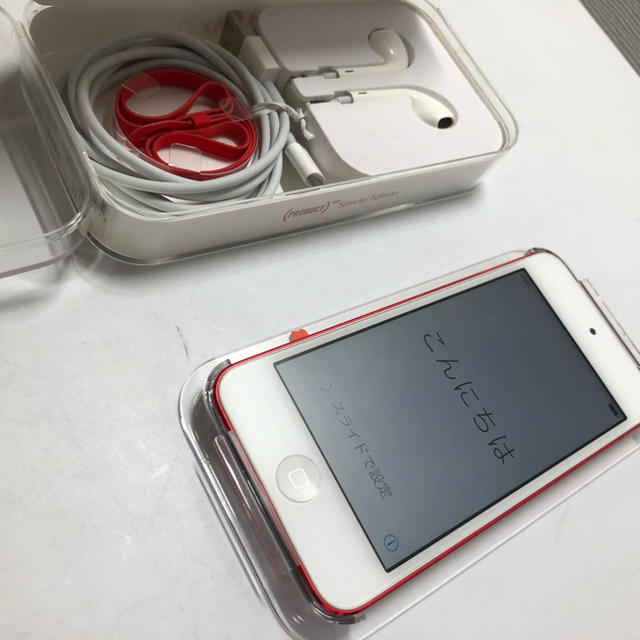 iPod touch(アイポッドタッチ)の【Apple】ipod touch 64GB Red 赤 スマホ/家電/カメラのオーディオ機器(ポータブルプレーヤー)の商品写真