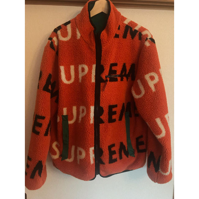 supreme 18aw reversible fleece jacket L