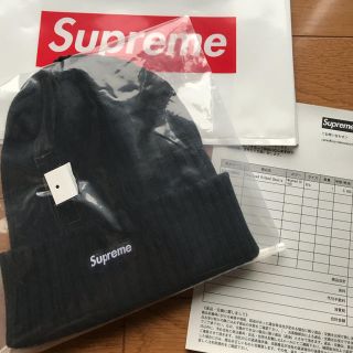 シュプリーム(Supreme)のSupreme Overdyed Ribbed Beanie Black (ニット帽/ビーニー)