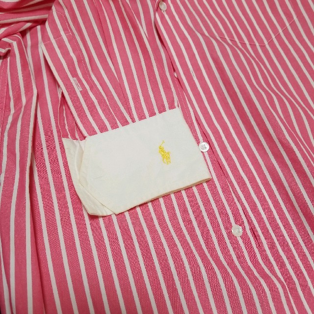 Ralph Lauren(ラルフローレン)のラルフローレン　ピンクストライプシャツ レディースのトップス(シャツ/ブラウス(長袖/七分))の商品写真