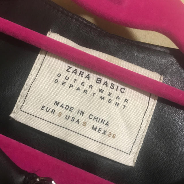 ZARA フェイクレザー ペプラムライダース