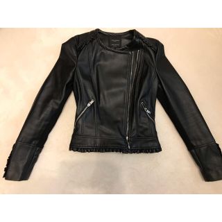 ザラ(ZARA)のザラ ライダース フリル(ライダースジャケット)