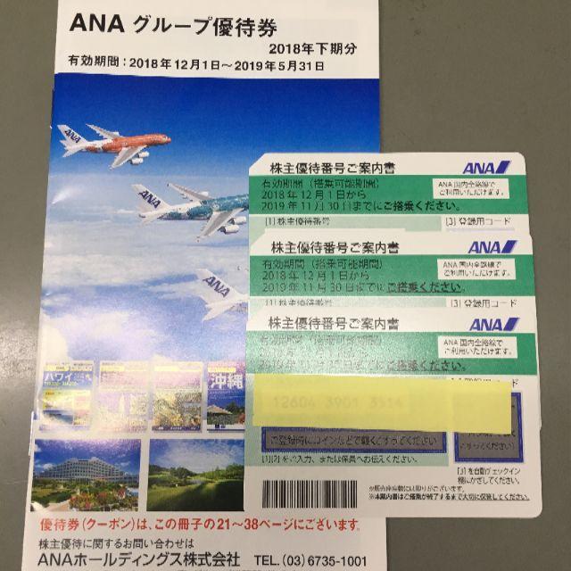 全日空(ANA)」の株主優待券 3枚 【​限​定​販​売​】 5400円引き www