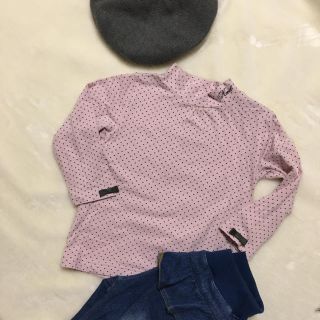 ベベノイユ(BEBE Noeil)のべべ ノイユ bebe noeil  90 女の子 長袖トップス ピンク ドット(Tシャツ/カットソー)