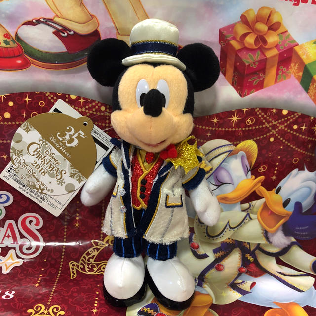 Disney(ディズニー)の新作♡ ミッキー ぬいぐるみバッジ クリスマス 2018 ディズニーシー エンタメ/ホビーのおもちゃ/ぬいぐるみ(キャラクターグッズ)の商品写真