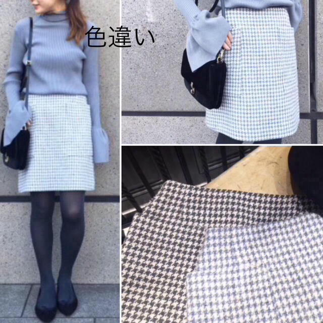 IENA(イエナ)のチェック台形ダイケイ コンパクトスカート レディースのスカート(ひざ丈スカート)の商品写真