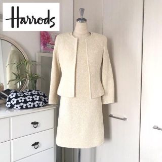 Harrods ハロッズ ワンピーススーツ イエロー ツイード フォーマル結婚式セレモニー 1の通販 By 3点以上で10 オフ さくら ハロッズ ならラクマ