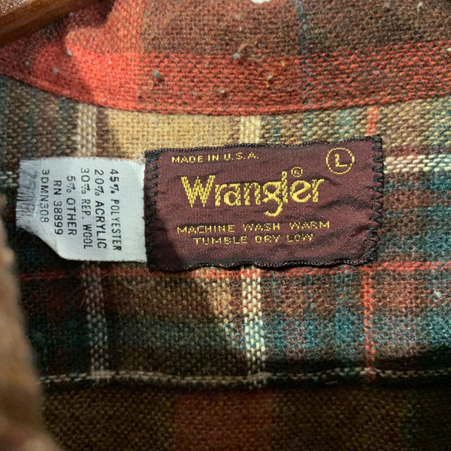 Wrangler(ラングラー)のWrangler ラングラー チェック シャツ  古着 USA vintage メンズのトップス(シャツ)の商品写真