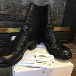 グイディ(GUIDI)の美品 GUIDI バックジップブーツ 788Z 41 ブラック(ブーツ)