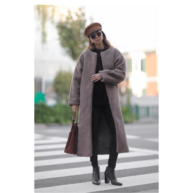 room306 CONTEMPORARY(ルームサンマルロクコンテンポラリー)のroom306contemporary Over Boa Long Coat レディースのジャケット/アウター(ロングコート)の商品写真