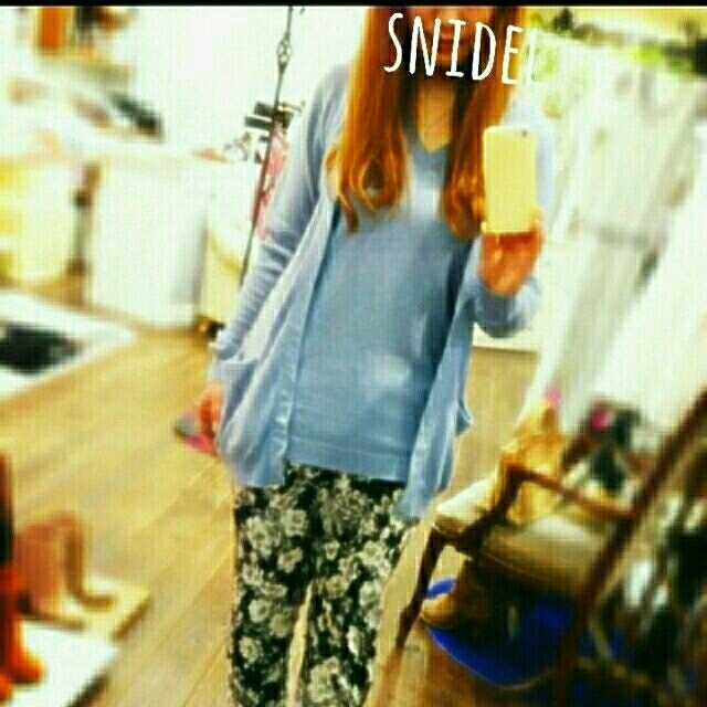 SNIDEL(スナイデル)の♥snidelニットベスト♥ブルー レディースのトップス(ニット/セーター)の商品写真