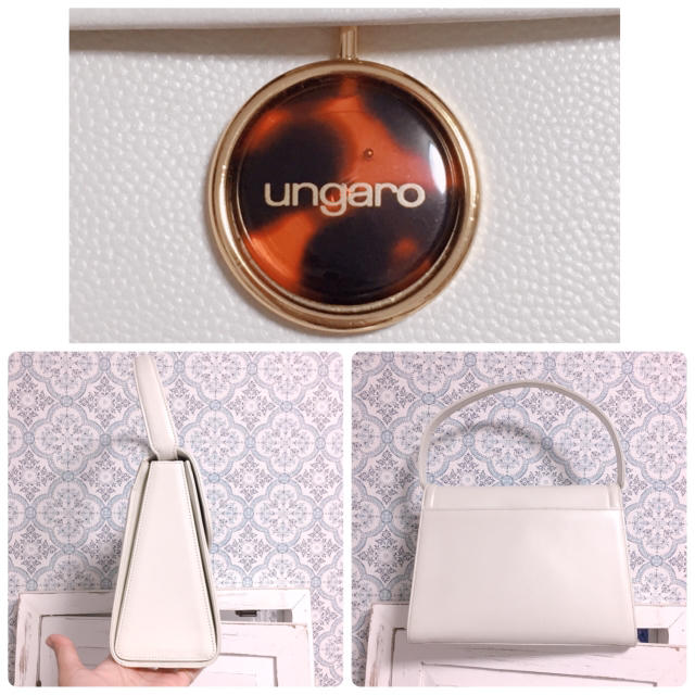 emanuel ungaro(エマニュエルウンガロ)の【ungaro】3wayホワイトレザーバッグ✩︎美品vintage レディースのバッグ(ショルダーバッグ)の商品写真