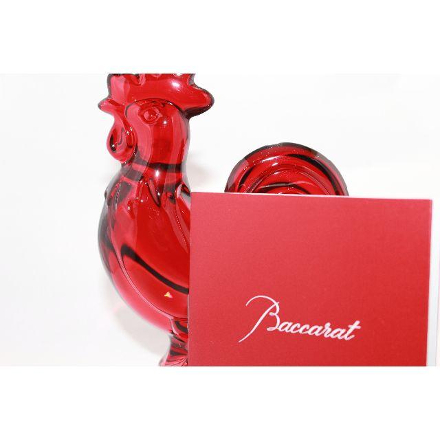 Baccarat(バカラ)のバカラ クリスタル 干支 酉 鶏 鳥 レッド ★新品★ Baccarat インテリア/住まい/日用品のインテリア小物(置物)の商品写真