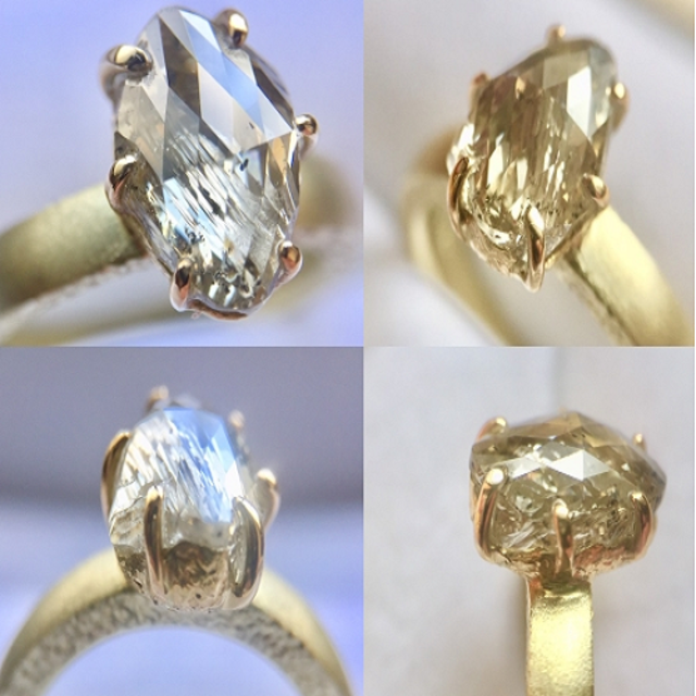 購入予定者様あり。「天然ダイヤモンド 」18金 アンティーク調 指輪  レディースのアクセサリー(リング(指輪))の商品写真