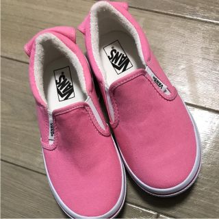 ヴァンズ(VANS)のVANS スリッポン スニーカー キッズ ピンク 21㎝(スニーカー)