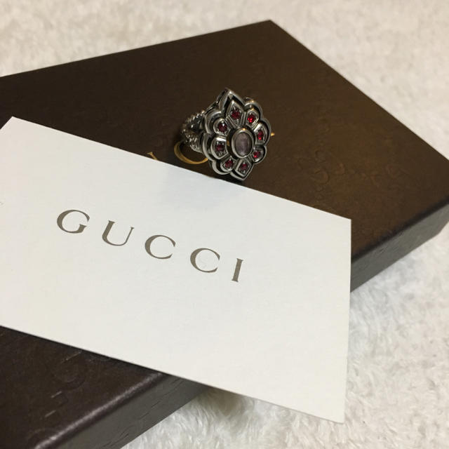 Gucci(グッチ)のグッチ♡14号レッドストーンリング レディースのアクセサリー(リング(指輪))の商品写真