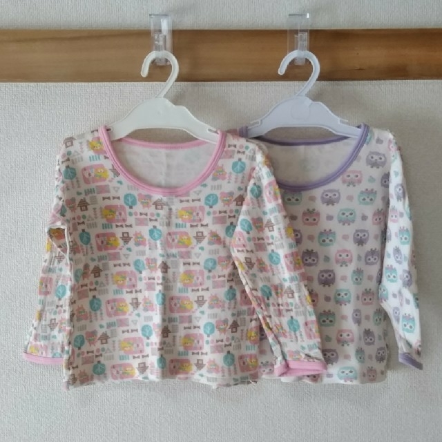 しまむら(シマムラ)のあったか肌着　100サイズ　2枚セット キッズ/ベビー/マタニティのキッズ服女の子用(90cm~)(下着)の商品写真