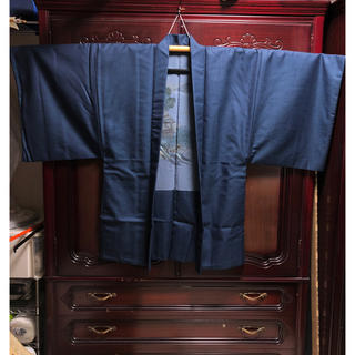 男性用紬と羽織のセット 大島紬 亀甲柄(着物)