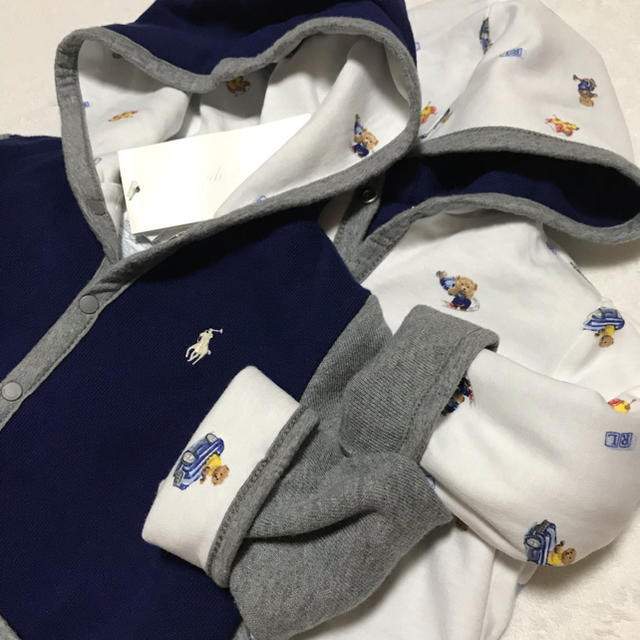 Ralph Lauren(ラルフローレン)のBABY BOY☆新品✨リバーシブル カーディガン 6M/70 キッズ/ベビー/マタニティのベビー服(~85cm)(カーディガン/ボレロ)の商品写真