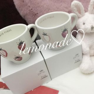 ジェラートピケ(gelato pique)のレア♡ストロベリー柄マグカップセット(グラス/カップ)