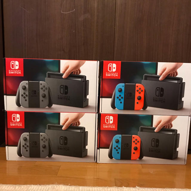 Nintendo Switch - 新品 任天堂 switch 4台セット グレー ネオン 各2台 スイッチ