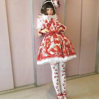 angelic pretty　摘みたていちご　エプロン風スカート