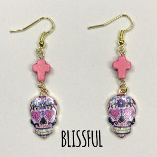 ★✯クロスターコイズ✕カラベラ ピアス ③✯★(ピアス)