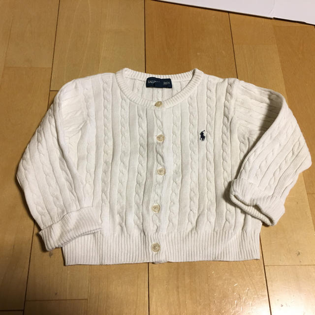 POLO RALPH LAUREN(ポロラルフローレン)の【ラルフローレン】カーディガン 白 80 キッズ/ベビー/マタニティのベビー服(~85cm)(カーディガン/ボレロ)の商品写真