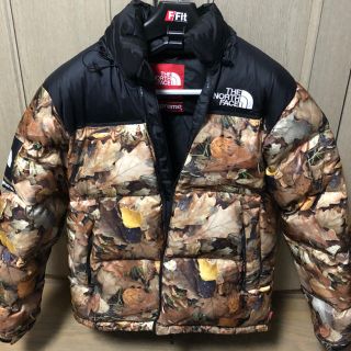 シュプリーム(Supreme)のsupreme 16fw north face nuptse leaves 枯葉(ダウンジャケット)